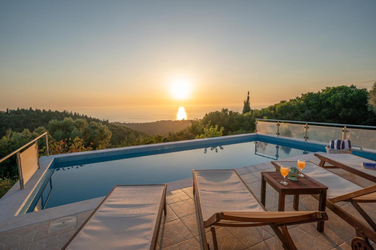 Stone Villa Eriphyle ,Private Witn Sunset View Fiskardo Exteriör bild