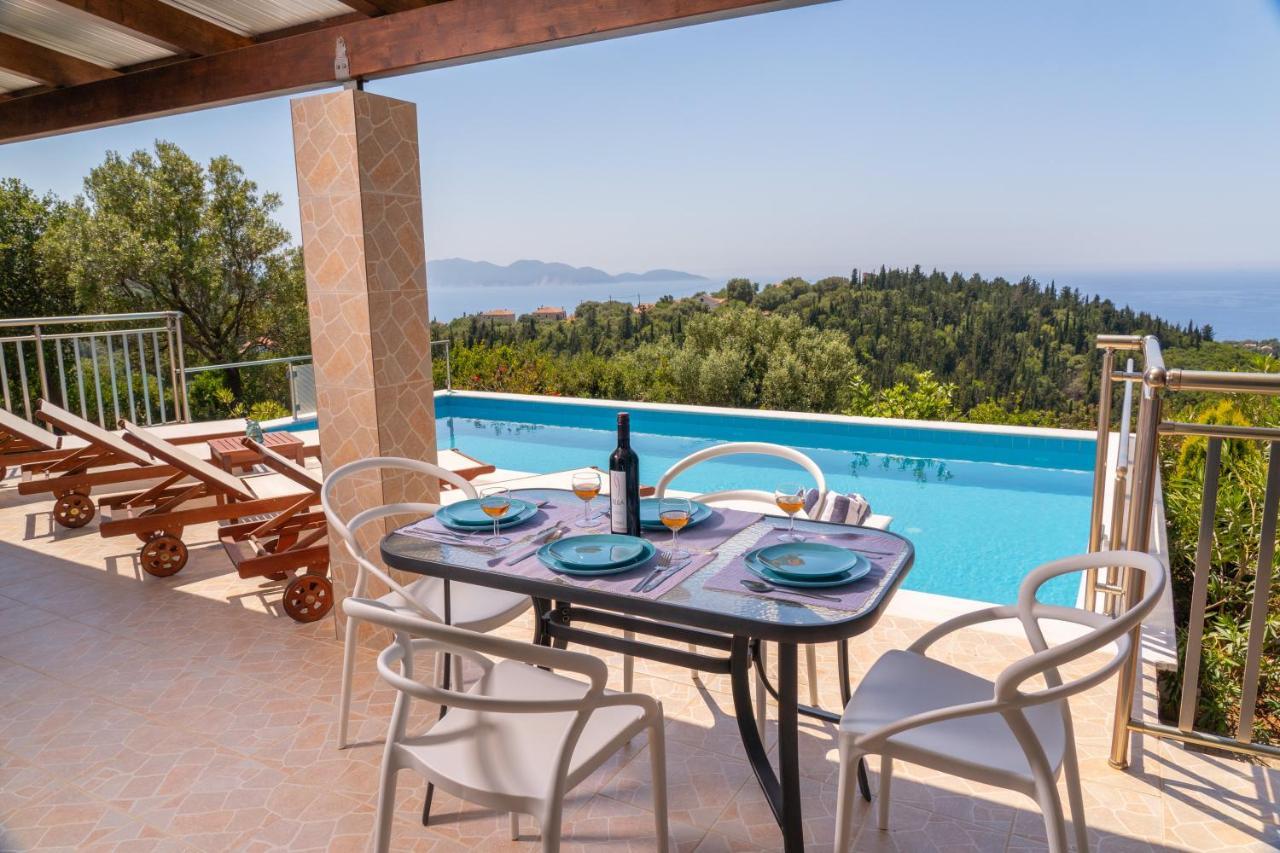 Stone Villa Eriphyle ,Private Witn Sunset View Fiskardo Exteriör bild