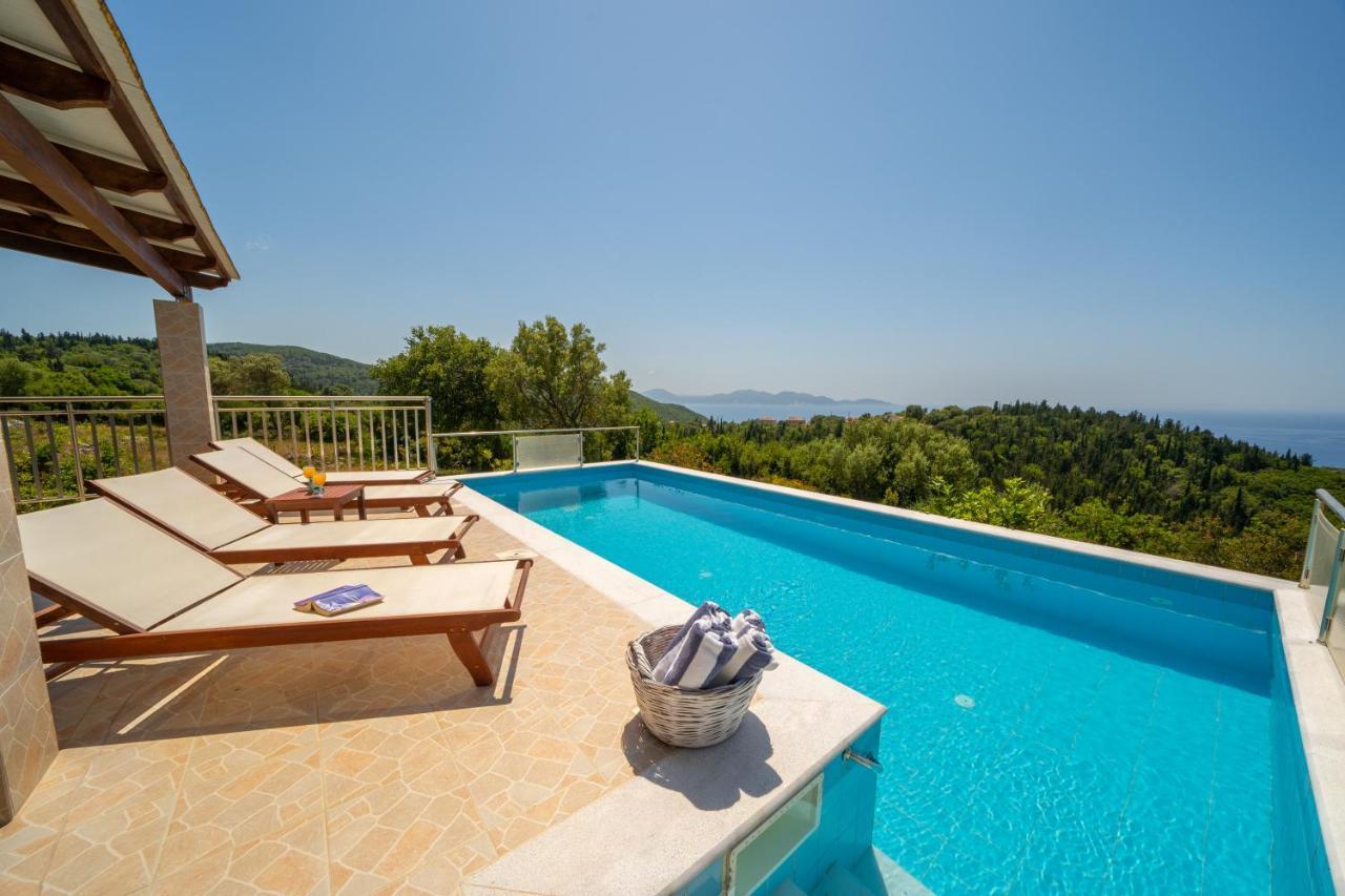 Stone Villa Eriphyle ,Private Witn Sunset View Fiskardo Exteriör bild