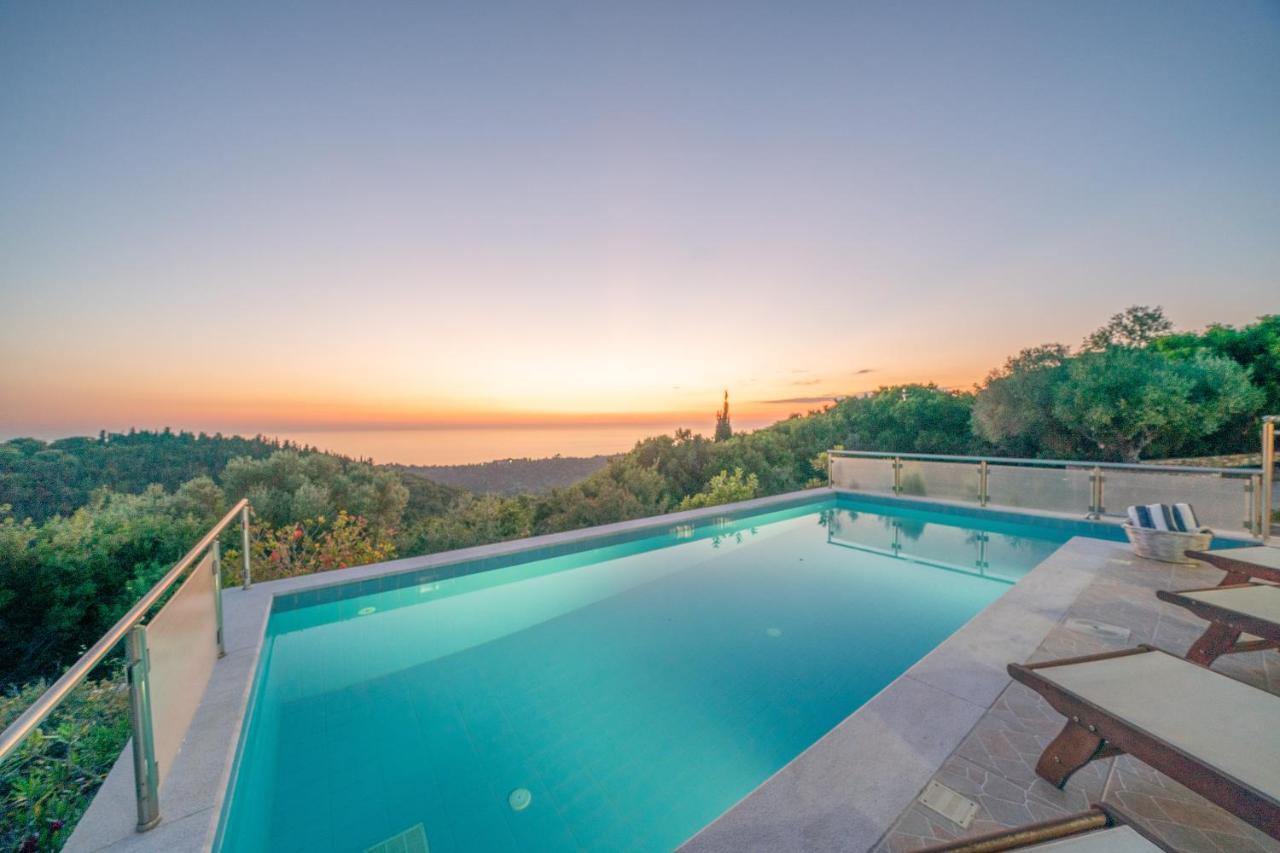 Stone Villa Eriphyle ,Private Witn Sunset View Fiskardo Exteriör bild