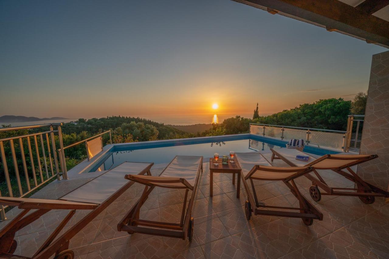 Stone Villa Eriphyle ,Private Witn Sunset View Fiskardo Exteriör bild