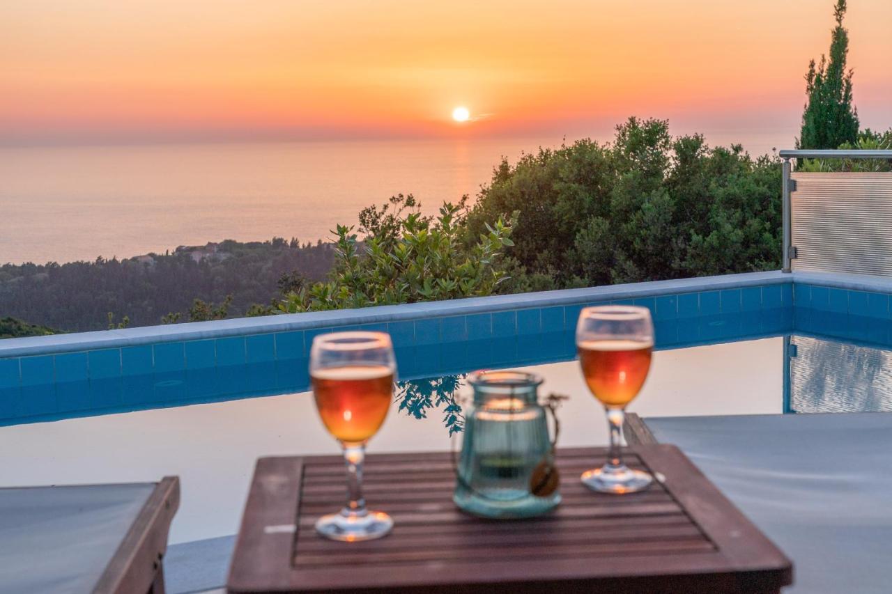Stone Villa Eriphyle ,Private Witn Sunset View Fiskardo Exteriör bild