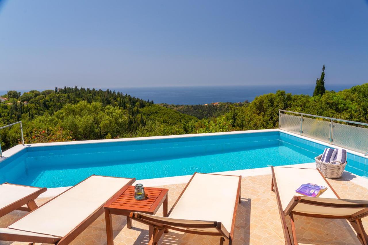 Stone Villa Eriphyle ,Private Witn Sunset View Fiskardo Exteriör bild