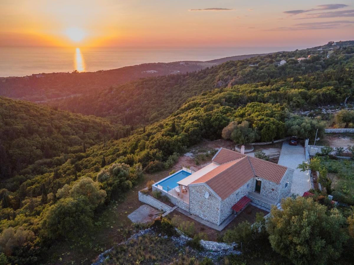 Stone Villa Eriphyle ,Private Witn Sunset View Fiskardo Exteriör bild
